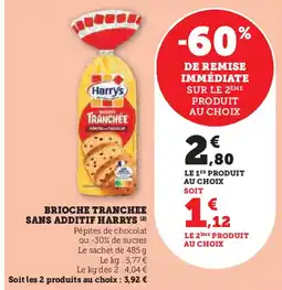 Super U HARRYS Brioche tranchee sans additif offre