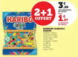 Super U HARIBO Bonbons carnaval offre