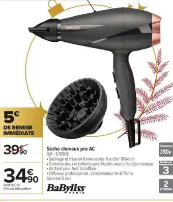 Carrefour Sèche Cheveux Pro AC offre