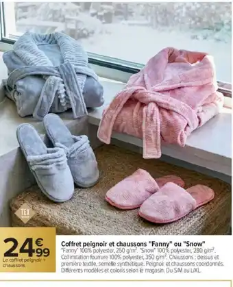 Coffret Peignoir Et Chaussons Fanny Ou Snow