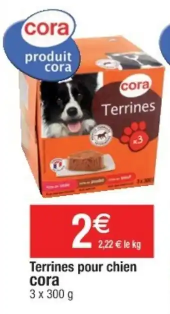 Cora x Carrefour Terrines pour chien offre