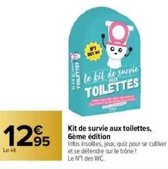 Carrefour Kit de Survie Aux Toilettes offre
