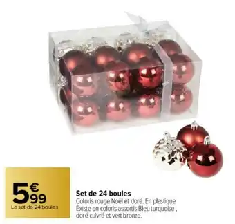 Carrefour Set de 24 boules offre