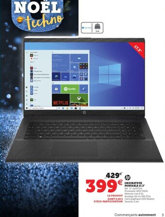 Super U Ordinateur Portable 17,3 offre