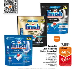 Colruyt Finish Capsules Lave-vaisselle Powerball offre