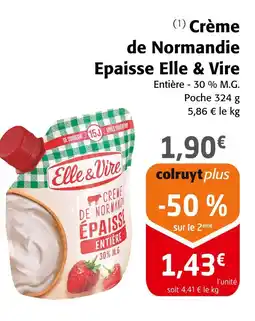 Colruyt Elle & Vire Crème de Normandie Epaisse offre