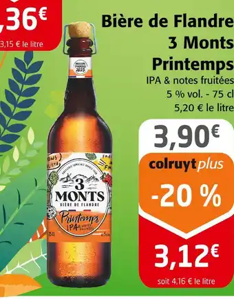 Colruyt 3 Monts Bière de Flandre Printemps offre