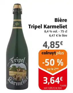 Colruyt Tripel Karmeliet Bière offre