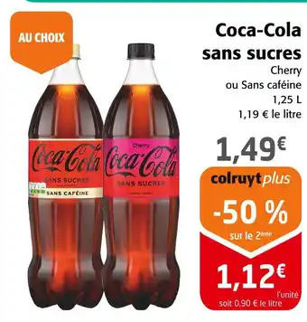 Colruyt Coca-Cola Coca-Cola sans sucres offre