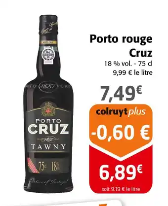 Colruyt Cruz Porto rouge offre