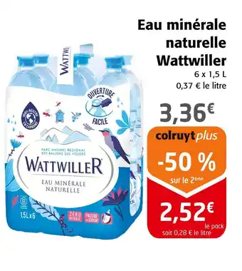 Colruyt Wattwiller Eau minérale naturelle offre