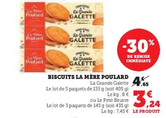 Super U POULARD Biscuits la mère offre