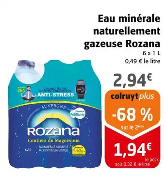 Colruyt Rozana Eau minérale naturellement gazeuse offre