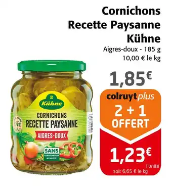 Colruyt Kühne Cornichons Recette Paysanne offre