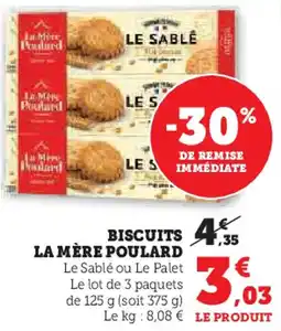 Super U LA MÈRE POULARD  Biscuits offre