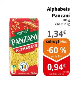 Colruyt Panzani Alphabets offre