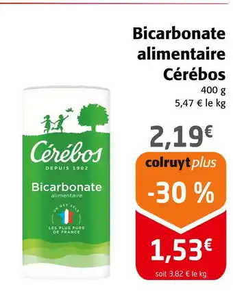 Colruyt Cérébos Bicarbonate alimentaire offre