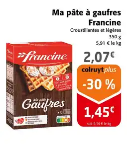 Colruyt Francine Ma pâte à gaufres offre