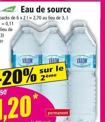 Norma Valon Eau de source offre