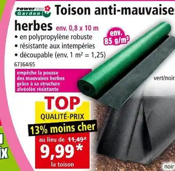 Norma Powertec Garden Toison anti-mauvaises herbes offre