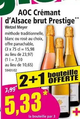 Norma Wetzel Meyer AOC Crémant d'Alsace brut Prestige offre