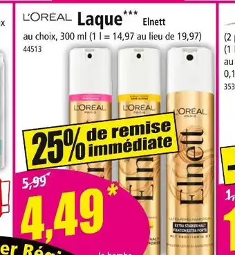 Norma L'ORÉAL ELNETT laque offre