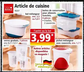 Norma Casa Royale Article de cuisine offre