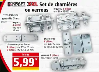 Norma KRAFT Set de charnières ou verrous offre