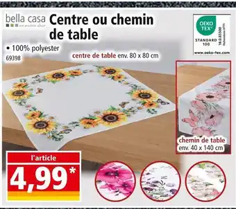 Norma bella casa Centre ou chemin de table offre