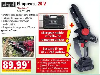 Norma SCHEPPACH Elagueuse 20 V offre