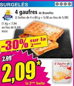 Norma DELY 4 gaufres de bruxelles offre