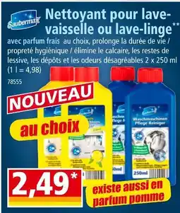 Norma Saubermax Nettoyant pour lave-vaisselle ou lave-linge offre