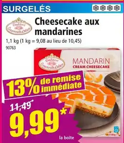 Norma Coppenrath & Wiese Cheesecake aux mandarines offre
