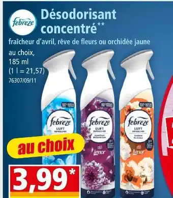 Norma Febreze Désodorisant concentré offre