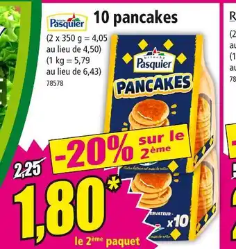 Norma Pasquier 10 pancakes offre