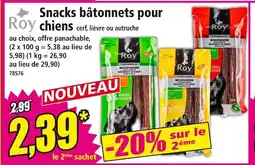 Norma Roy Snacks bâtonnets pour chiens offre