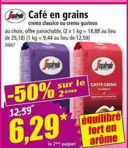 Norma Segafredo Café en grains offre