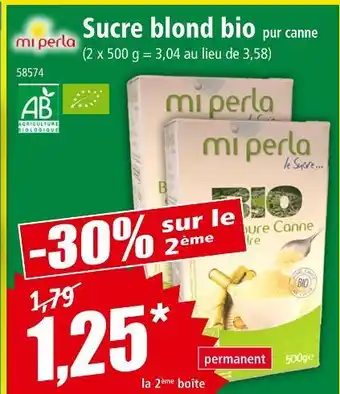 Norma mi perla Sucre blond bio offre