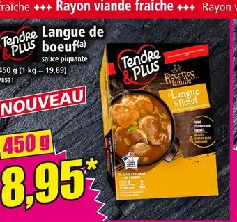 Norma TENDRE & PLUS Langue de boeuf sauce piquante offre