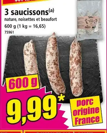 Norma 3 saucissons offre