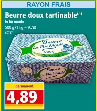 Norma Beurre doux tartinable offre