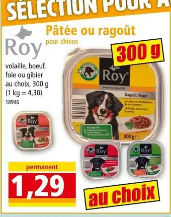 Norma Roy Pâtée ou ragoût offre