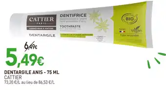 naturéO Cattier Dentargile Anis offre