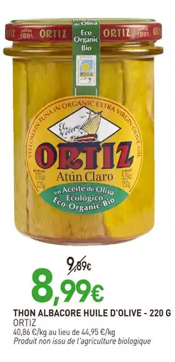 naturéO ORTIZ Thon albacore huile d'olive offre