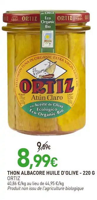 naturéO ORTIZ Thon albacore huile d'olive offre