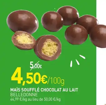 naturéO BELLEDONNE Maïs soufflé chocolat au lait offre