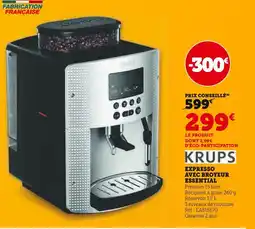 Hyper U KRUPS Expresso avec broyeur essential offre