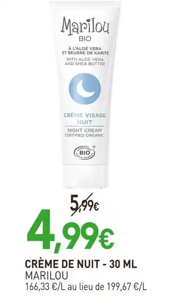 naturéO Marilou Crème de nuit offre