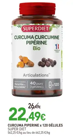 naturéO SUPER DIET Curcuma piperine offre