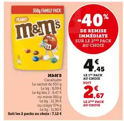 U Express M&M'S M&m's cacahuète offre